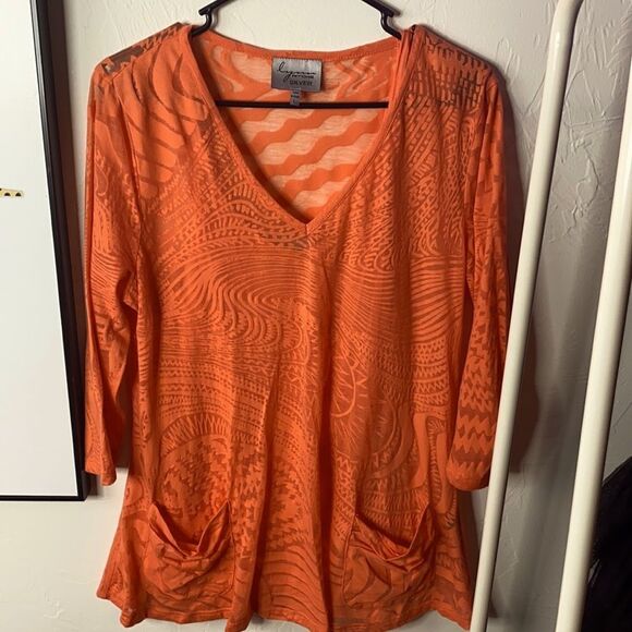 Orange Burnout Top - Picture 1 of 4